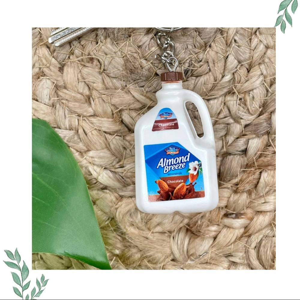 Chocolate Almond Milk Keychain | Handmade | Mini Brands | Quirky | Fun | NWOT